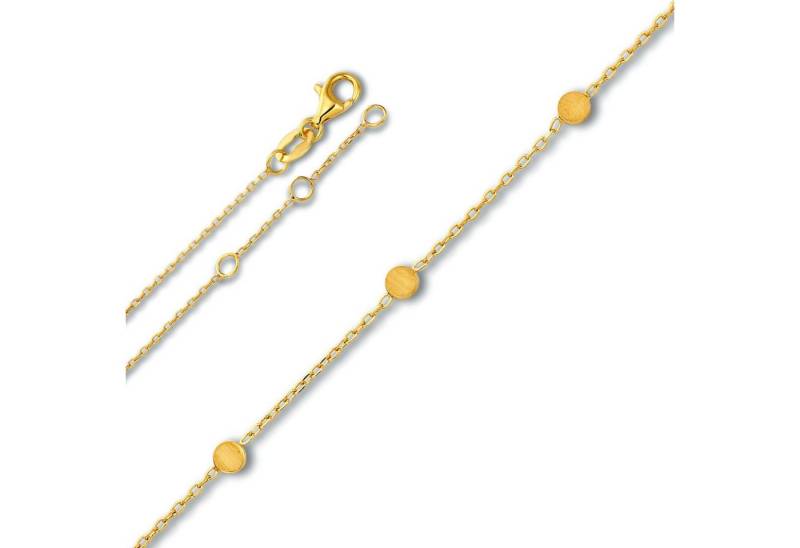 ONE ELEMENT Fußkette Fußkettchen Rundankerkette aus 925 Silber 25 cm, Damen Silber Schmuck Rundankerkette von ONE ELEMENT