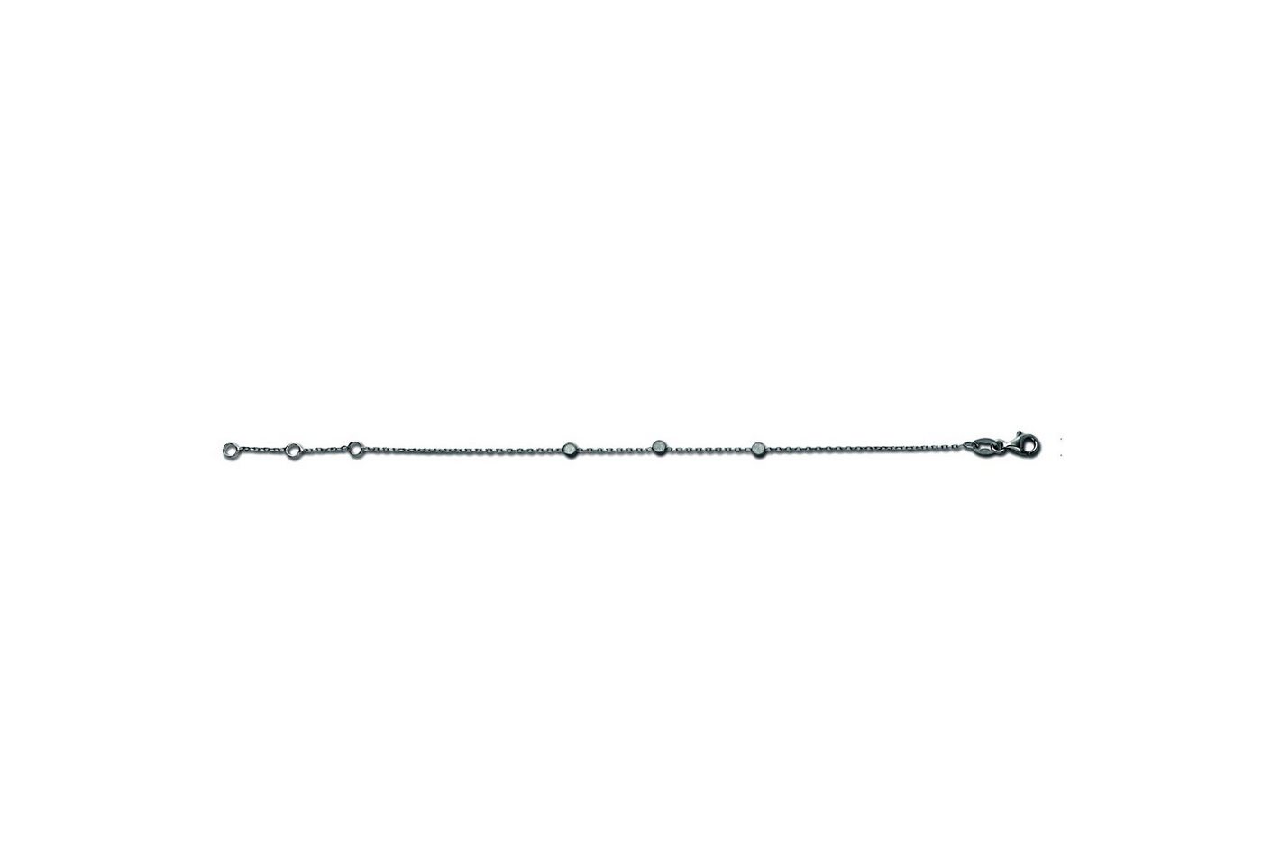 ONE ELEMENT Fußkette Fußkettchen Rundankerkette aus 925 Silber 25 cm, Fein gearbeitet – angenehm zu tragen und vielseitig kombinierbar von ONE ELEMENT