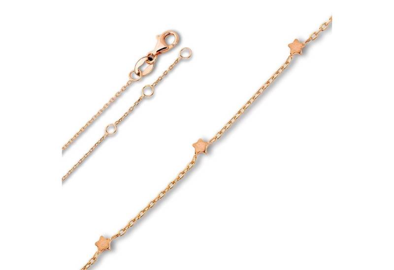 ONE ELEMENT Fußkette Fußkettchen Rundankerkette aus 925 Silber 25 cm, Sanfte Linie – unaufdringlich und geschmackvoll von ONE ELEMENT