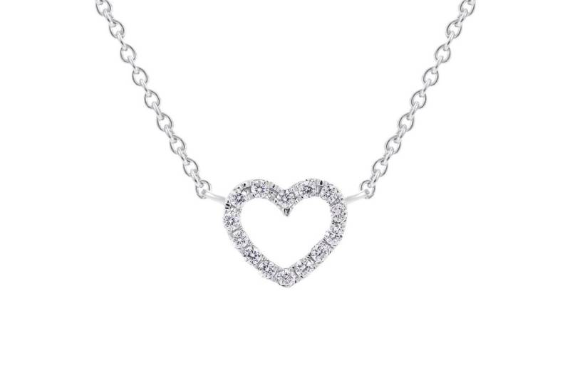 ONE ELEMENT Goldkette 0.08 ct Diamant Brillant Halskette aus 585 Weißgold 45 cm, Klassische Eleganz – veredelt mit funkelndem Diamantbesatz von ONE ELEMENT