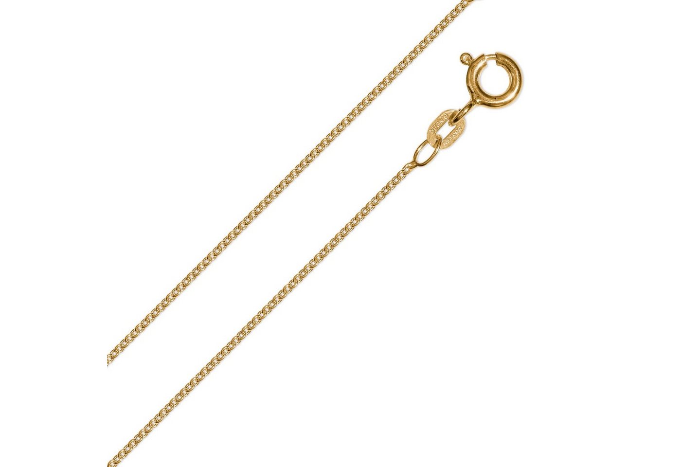 ONE ELEMENT Goldkette Halskette Rundankerkette aus 333 Gelbgold Ø 1,1 mm, Zurückhaltend & edel – passt zu eleganten wie lässigen Looks von ONE ELEMENT