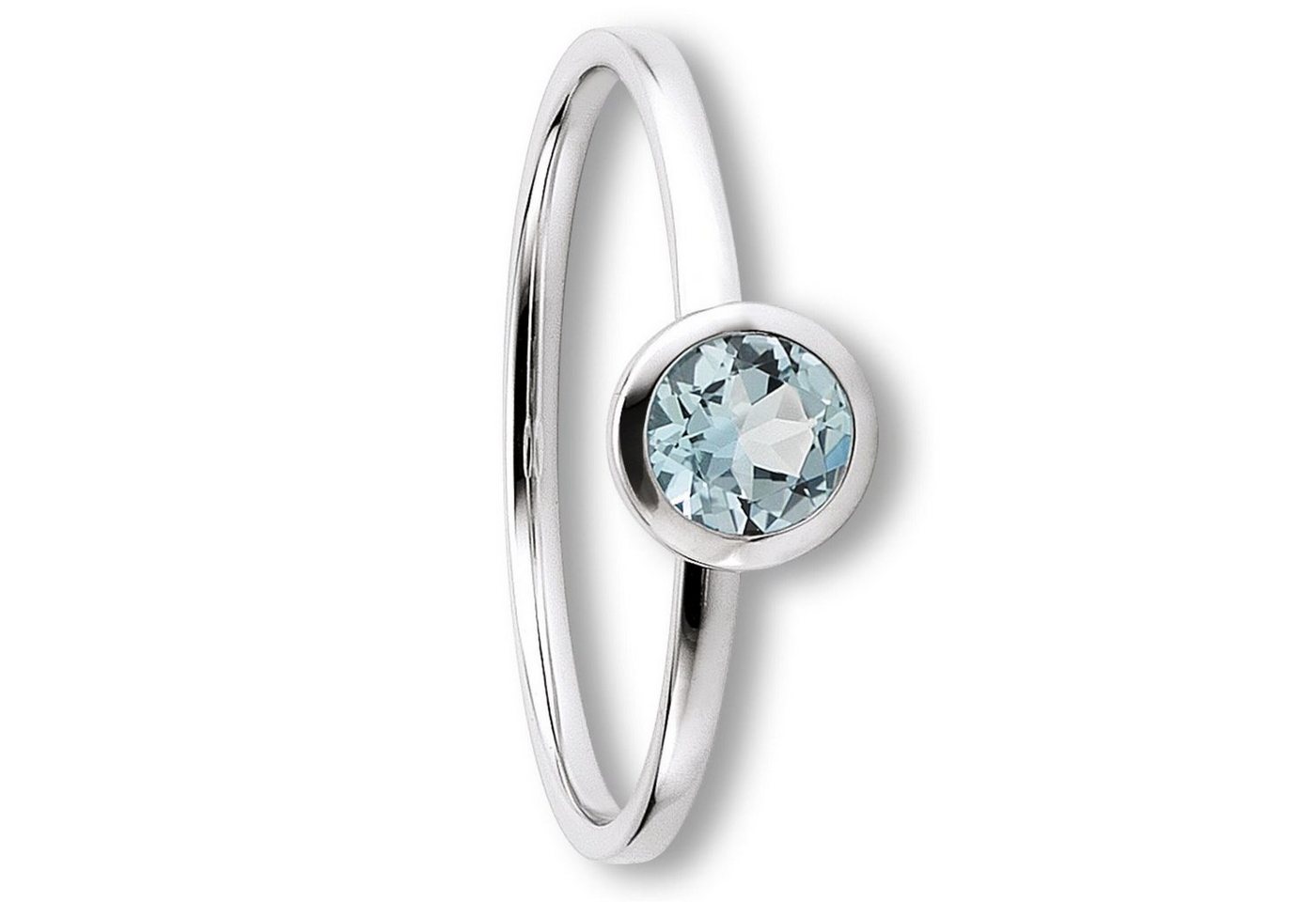 ONE ELEMENT Goldring Blau Topas Ring aus 333 Weißgold, Feine Strahlkraft – dezenter Glanz für besondere Momente von ONE ELEMENT