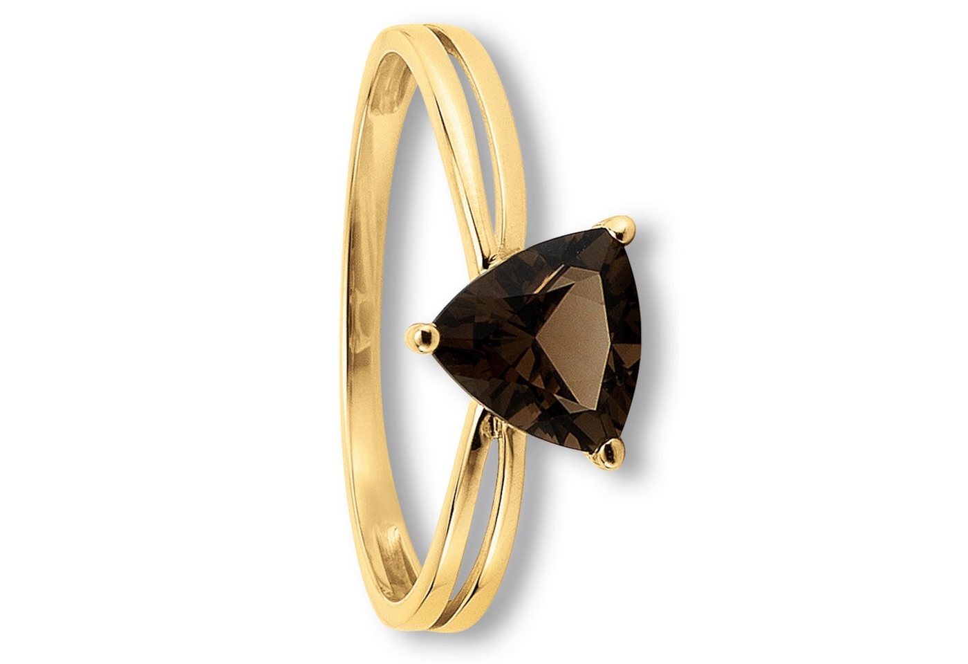 ONE ELEMENT Goldring Rauchquarz Ring aus 333 Gelbgold, Damen Gold Schmuck von ONE ELEMENT