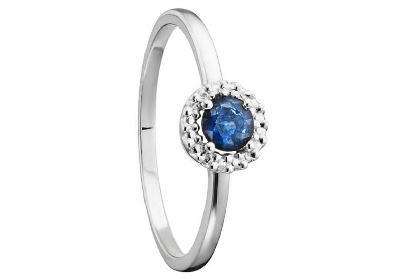ONE ELEMENT Goldring Safir Ring aus 333 Weißgold, Harmonisch gestaltet – ruhiges Design mit feinem Ausdruck von ONE ELEMENT