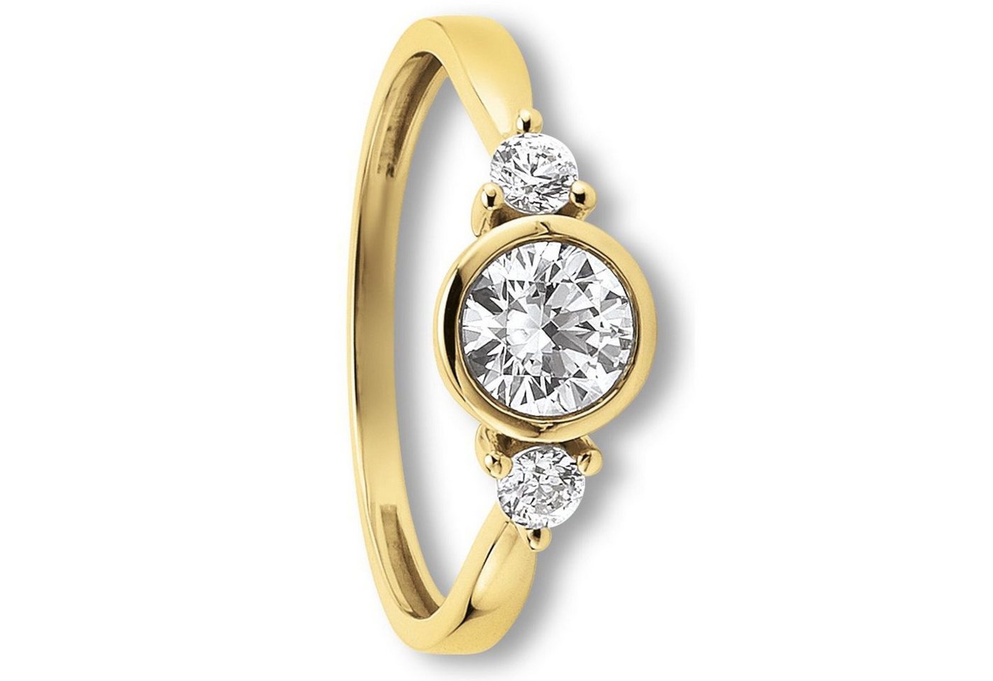 ONE ELEMENT Goldring Zirkonia Ring aus 333 Gelbgold, Ausdruck von Individualität – dezent, bedeutungsvoll, nah am Herzen von ONE ELEMENT
