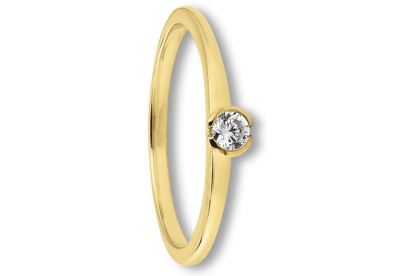 ONE ELEMENT Goldring Zirkonia Ring aus 333 Gelbgold, Ausdruck von Individualität – dezent, bedeutungsvoll, nah am Herzen von ONE ELEMENT