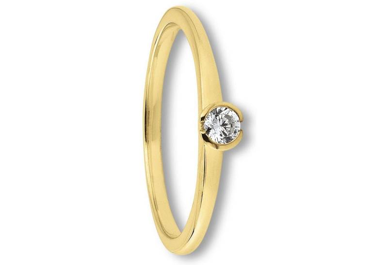ONE ELEMENT Goldring Zirkonia Ring aus 333 Gelbgold, Ausdruck von Individualität – dezent, bedeutungsvoll, nah am Herzen von ONE ELEMENT
