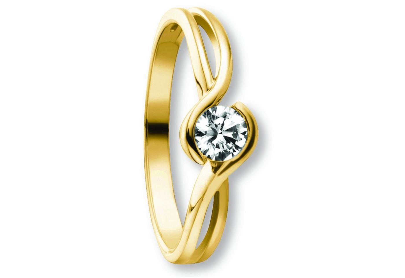 ONE ELEMENT Goldring Zirkonia Ring aus 333 Gelbgold, Damen Gold Schmuck von ONE ELEMENT