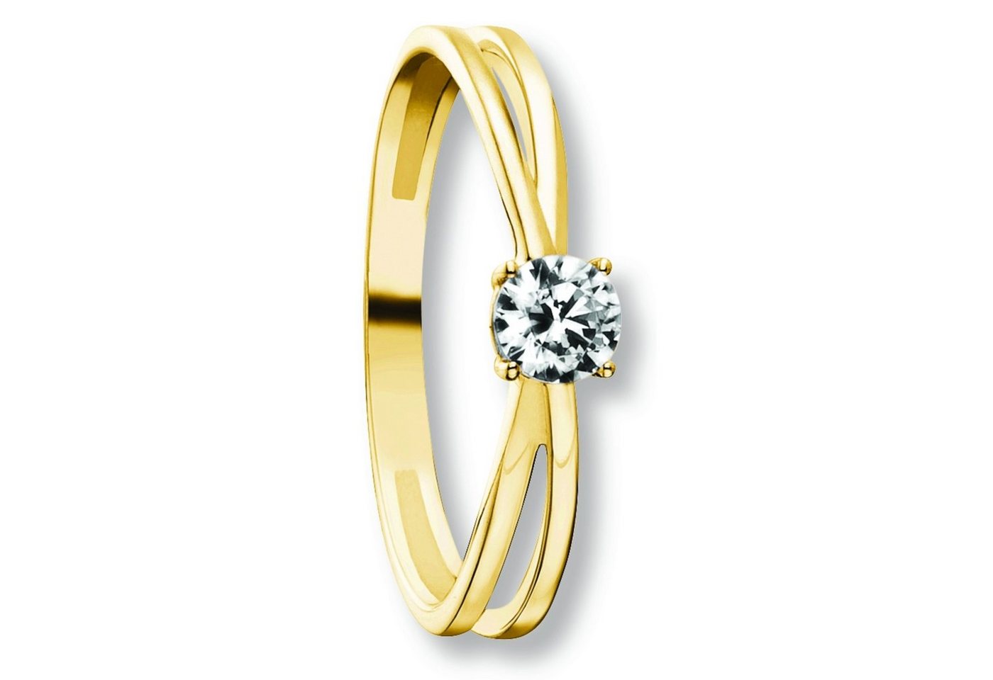 ONE ELEMENT Goldring Zirkonia Ring aus 333 Gelbgold, Damen Gold Schmuck von ONE ELEMENT