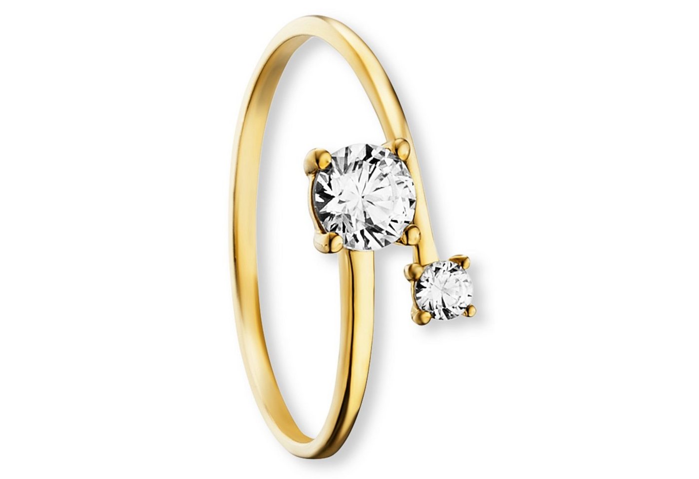 ONE ELEMENT Goldring Zirkonia Ring aus 333 Gelbgold, Damen Gold Schmuck von ONE ELEMENT