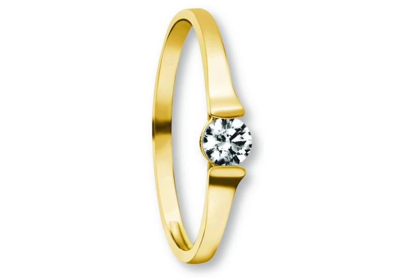ONE ELEMENT Goldring Zirkonia Ring aus 333 Gelbgold, Dezente Symbolik – stilvoller Begleiter für jeden Anlass von ONE ELEMENT