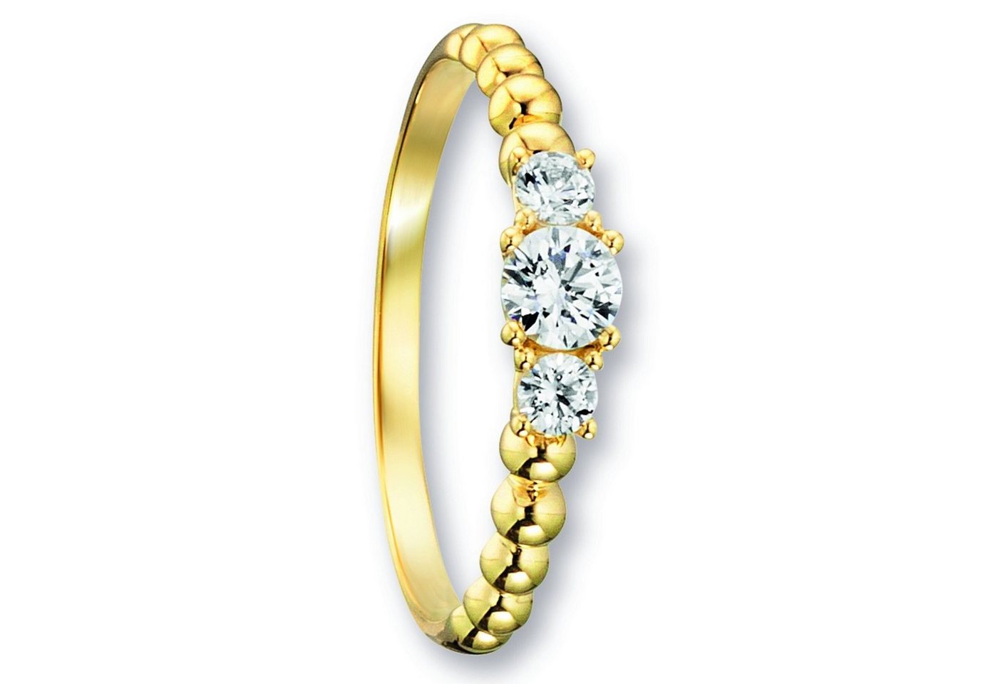 ONE ELEMENT Goldring Zirkonia Ring aus 333 Gelbgold, Symbolische Note – harmonisch gestaltet mit Liebe zum Detail von ONE ELEMENT