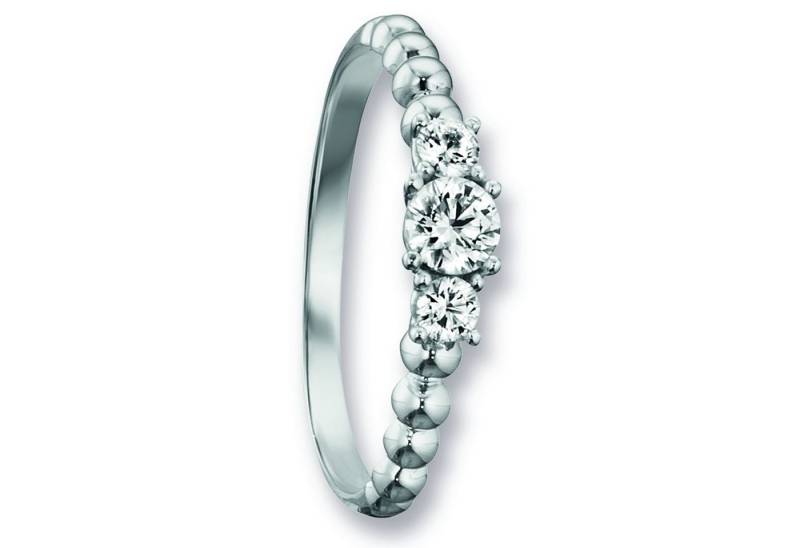 ONE ELEMENT Goldring Zirkonia Ring aus 333 Weißgold, Ausdruck von Individualität – dezent, bedeutungsvoll, nah am Herzen von ONE ELEMENT