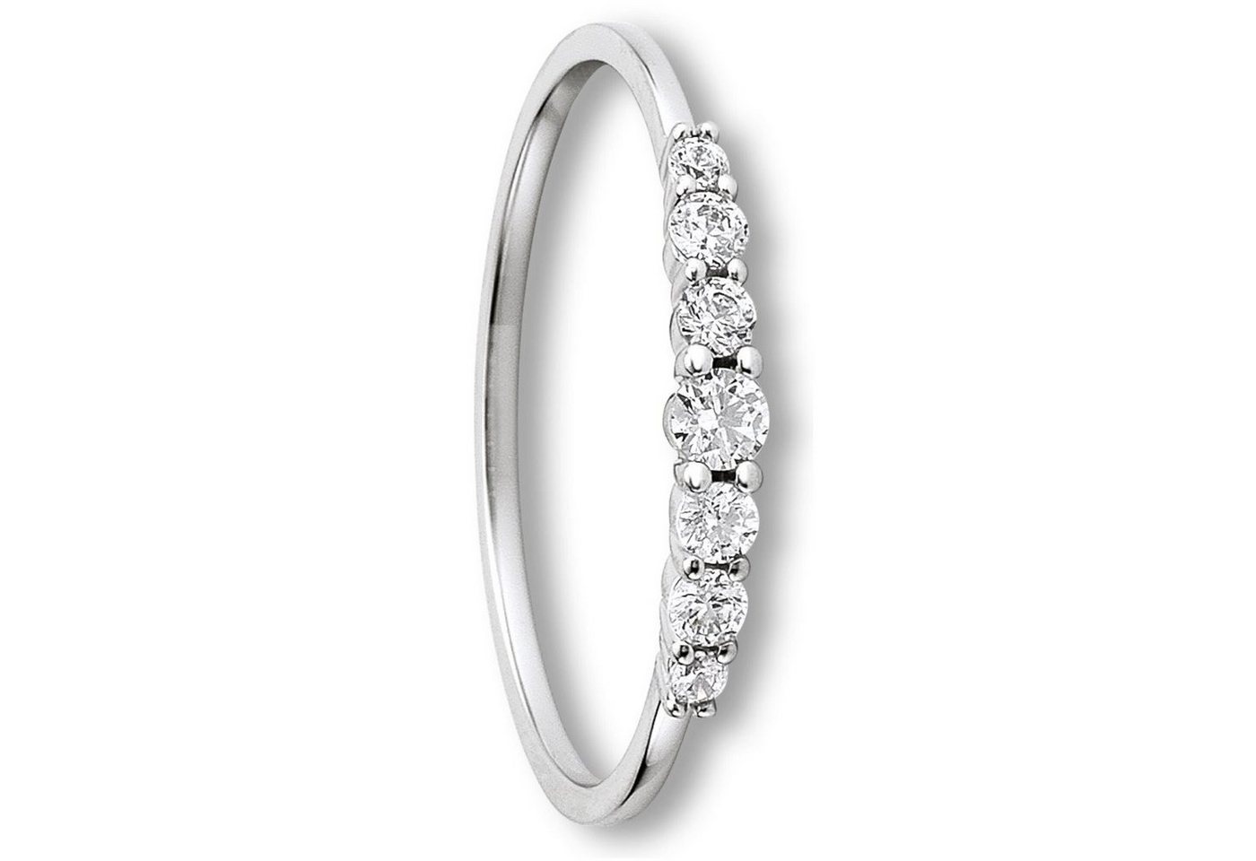 ONE ELEMENT Goldring Zirkonia Ring aus 333 Weißgold, Ausdruck von Individualität – dezent, bedeutungsvoll, nah am Herzen von ONE ELEMENT
