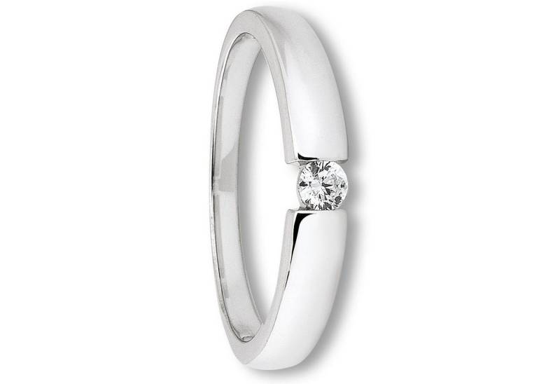 ONE ELEMENT Goldring Zirkonia Ring aus 333 Weißgold, Damen Gold Schmuck von ONE ELEMENT
