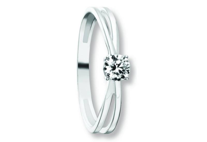 ONE ELEMENT Goldring Zirkonia Ring aus 333 Weißgold, Dezente Symbolik – stilvoller Begleiter für jeden Anlass von ONE ELEMENT
