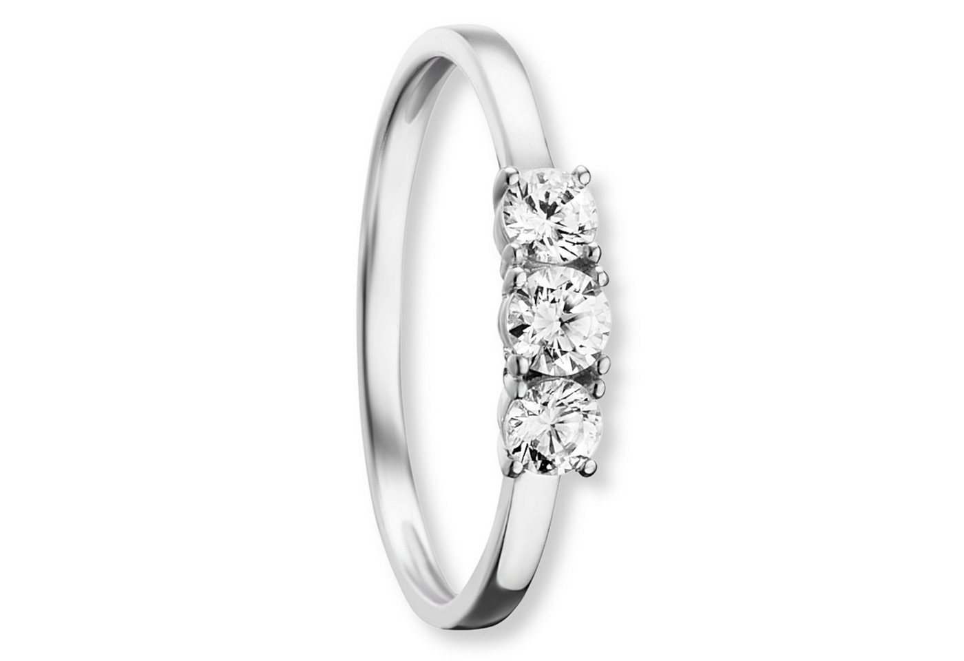 ONE ELEMENT Goldring Zirkonia Ring aus 333 Weißgold, Symbolische Note – harmonisch gestaltet mit Liebe zum Detail von ONE ELEMENT