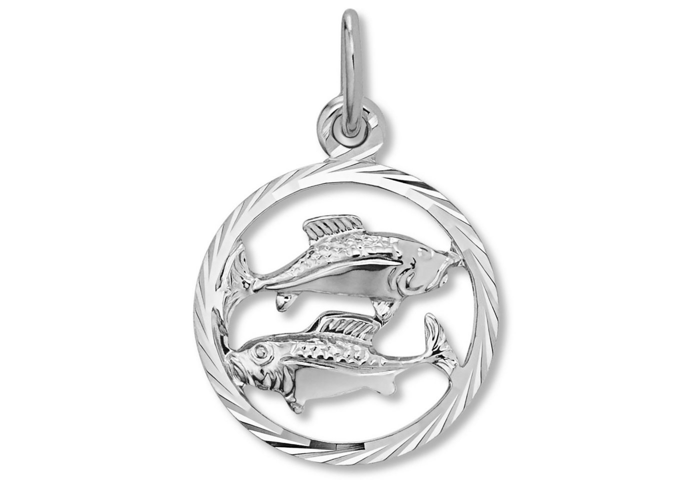 ONE ELEMENT Kette mit Anhänger Fische Sternzeichen Anhänger aus 925 Silber, Schmuckset - Set mit verstellbarer Halskette von ONE ELEMENT