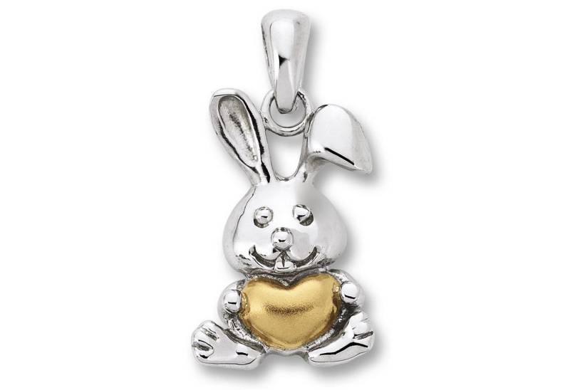 ONE ELEMENT Kette mit Anhänger Hase Anhänger aus 925 Silber, Schmuckset - Set mit verstellbarer Halskette von ONE ELEMENT