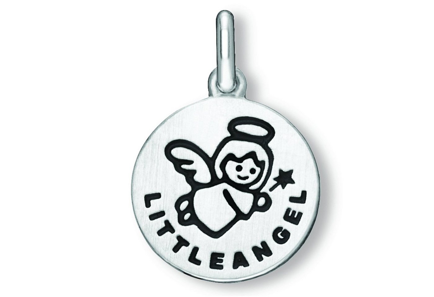 ONE ELEMENT Kette mit Anhänger Little Angel Anhänger aus 925 Silber Ø 12,5 mm, Schmuckset - Set mit verstellbarer Halskette von ONE ELEMENT