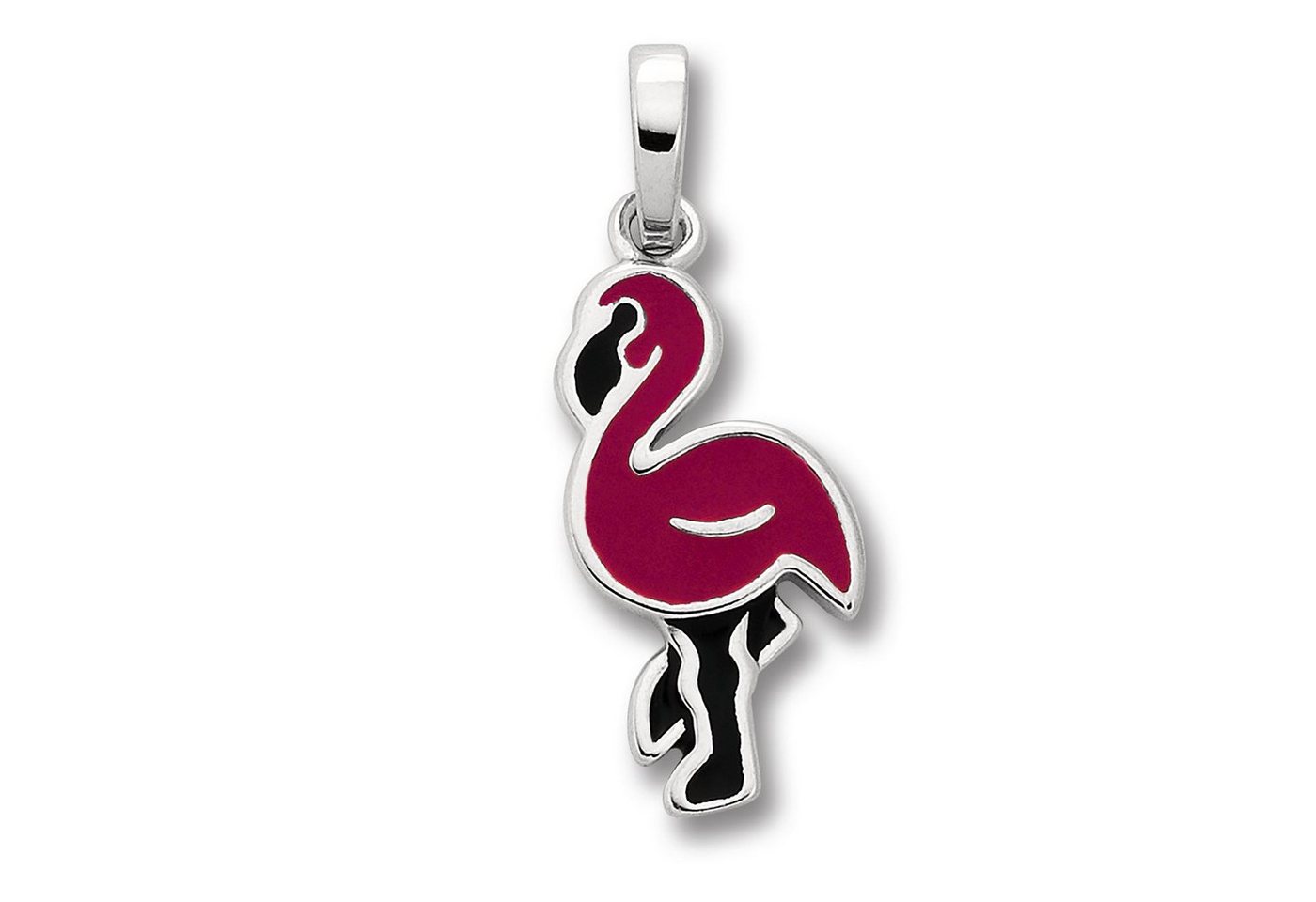 ONE ELEMENT Kette mit Anhänger Schmuckset - Set mit Halskette Flamingo Anhänger aus 925 Silber, Damen Schmuckset - Set mit verstellbarer Halskette von ONE ELEMENT