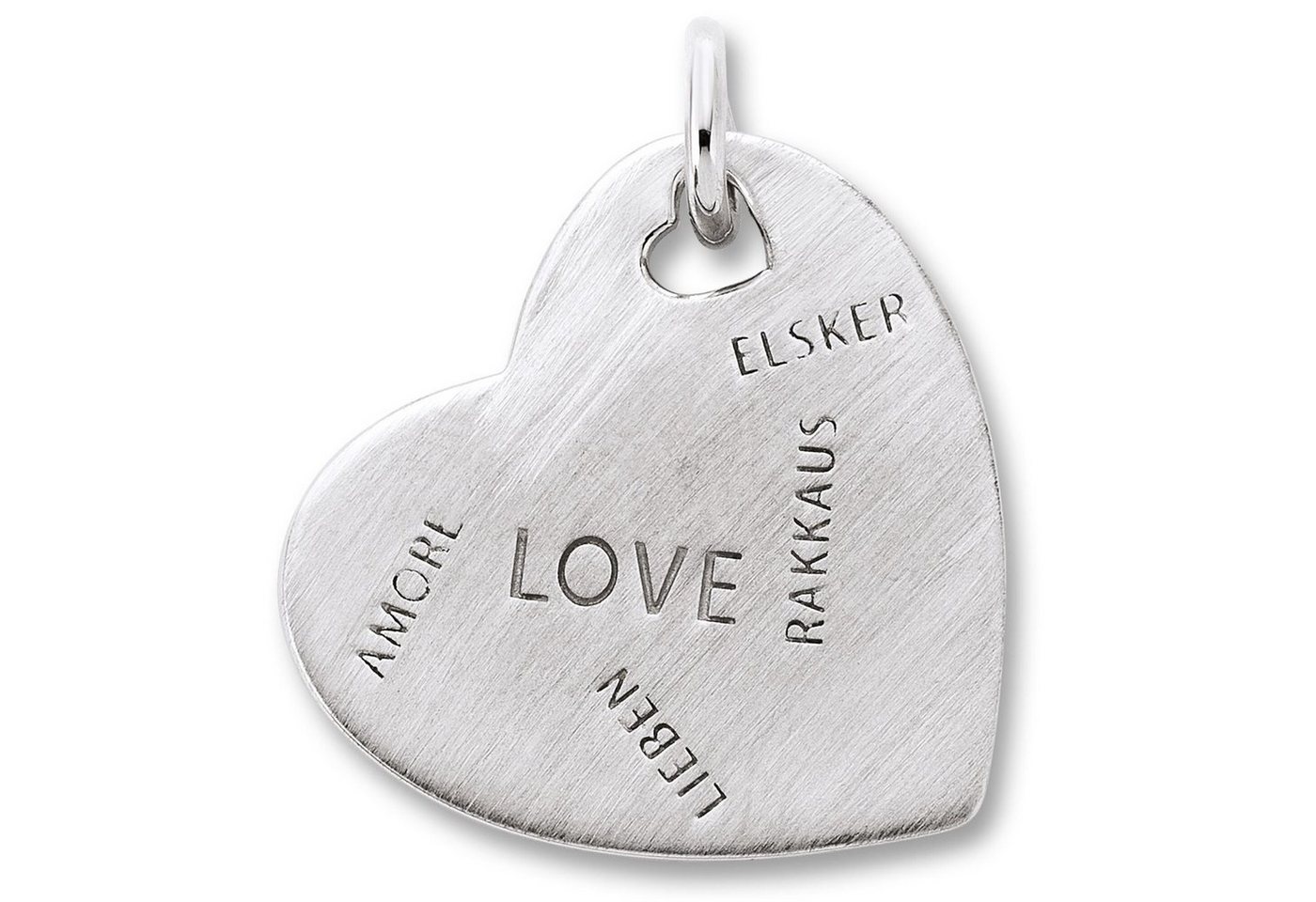 ONE ELEMENT Kette mit Anhänger Schmuckset - Set mit Halskette Herz Herz Anhänger aus 925 Silber, Damen Schmuckset - Set mit verstellbarer Halskette von ONE ELEMENT