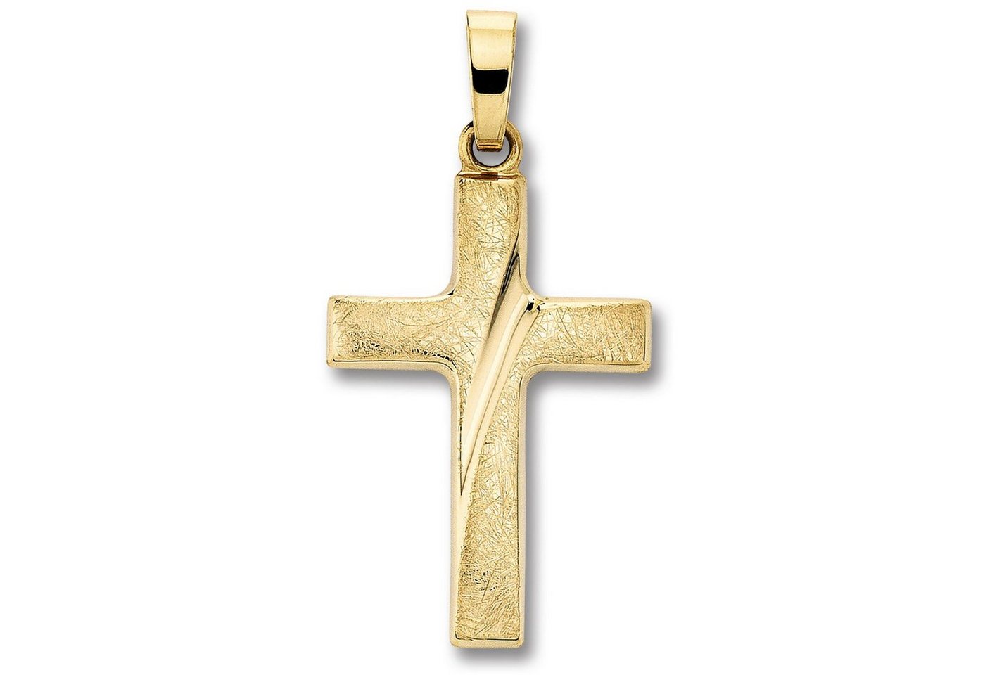 ONE ELEMENT Kette mit Anhänger Schmuckset - Set mit Halskette Kreuz Anhänger aus 333 Gelbgold, Damen Schmuckset - Set mit verstellbarer Halskette von ONE ELEMENT