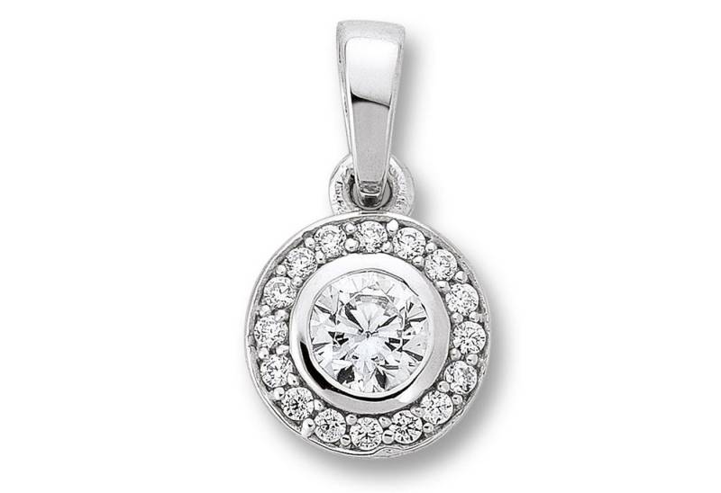 ONE ELEMENT Kette mit Anhänger Schmuckset - Set mit Halskette Zirkonia Anhänger aus 925 Silber, Damen Schmuckset - Set mit verstellbarer Halskette von ONE ELEMENT