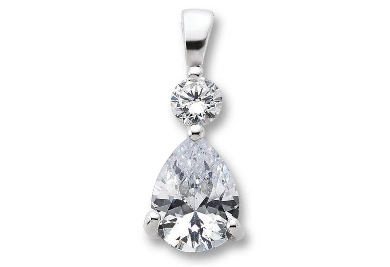 ONE ELEMENT Kette mit Anhänger Schmuckset - Set mit Halskette Zirkonia Anhänger aus 925 Silber, Damen Schmuckset - Set mit verstellbarer Halskette von ONE ELEMENT