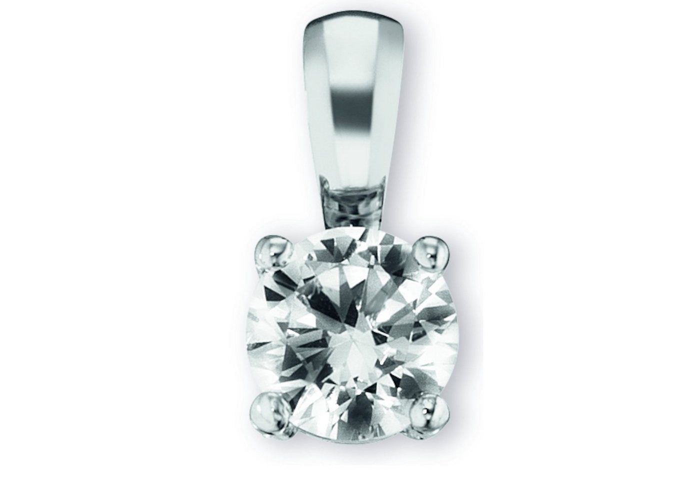 ONE ELEMENT Kette mit Anhänger Schmuckset - Set mit Halskette Zirkonia Anhänger aus 925 Silber, Damen Schmuckset - Set mit verstellbarer Halskette von ONE ELEMENT