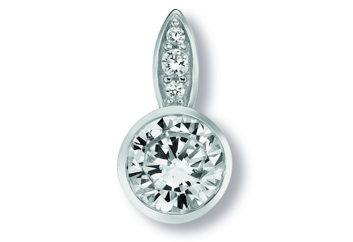 ONE ELEMENT Kette mit Anhänger Schmuckset - Set mit Halskette Zirkonia Anhänger aus 925 Silber, Kleines Statement – persönlich, stilvoll, alltagstauglich von ONE ELEMENT