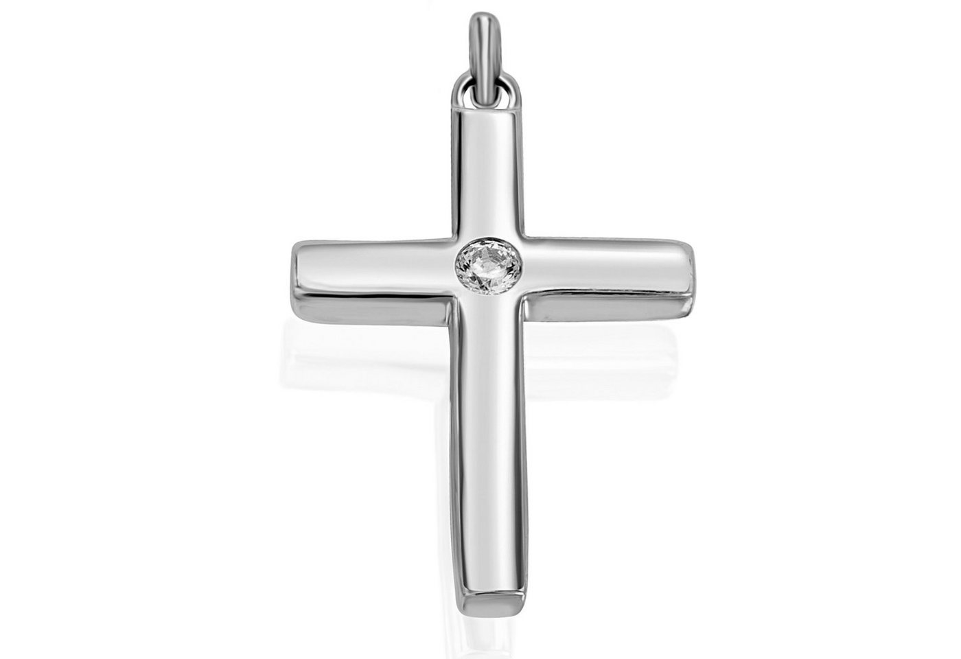 ONE ELEMENT Kettenanhänger 0,08 ct Diamant Brillant Anhänger aus 585 Weißgold, Feine Handarbeit – Diamantdetails für ein edles Leuchten von ONE ELEMENT