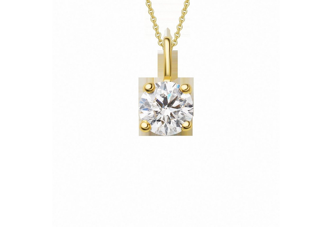 ONE ELEMENT Kettenanhänger 0.2 ct Diamant Brillant Anhänger aus 585 Gelbgold, Damen Gold Schmuck von ONE ELEMENT