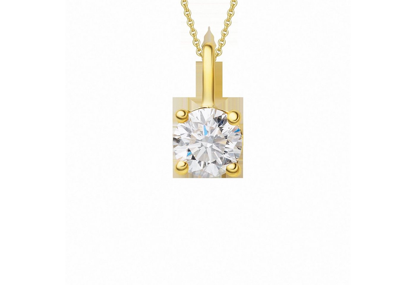 ONE ELEMENT Kettenanhänger 0.25 ct Diamant Brillant Anhänger aus 585 Gelbgold, Damen Gold Schmuck von ONE ELEMENT