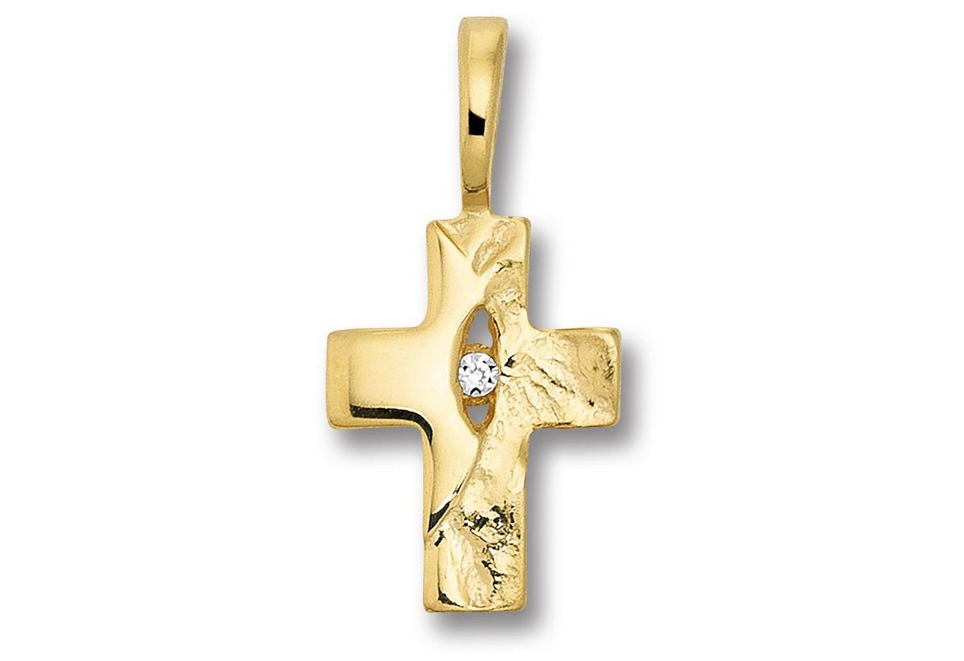 ONE ELEMENT Kettenanhänger 0.01 ct Diamant Brillant Anhänger aus 585 Gelbgold, Damen Gold Schmuck von ONE ELEMENT