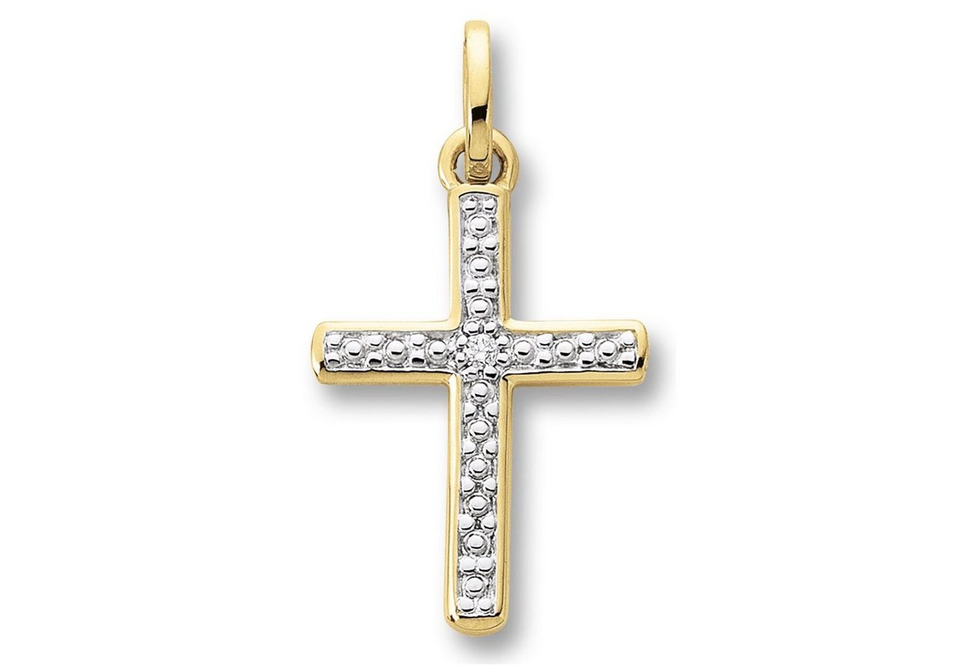 ONE ELEMENT Kettenanhänger 0.01 ct Diamant Brillant Anhänger aus 585 Gelbgold, Dezenter Glanz – Diamantakzente für besondere Momente von ONE ELEMENT