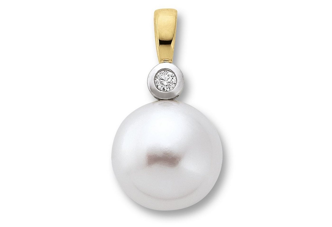 ONE ELEMENT Kettenanhänger 0.02 ct Diamant Brillant Anhänger aus 585 Gelbgold, Stilvoll zurückhaltend – Diamantakzente mit ruhiger Eleganz von ONE ELEMENT