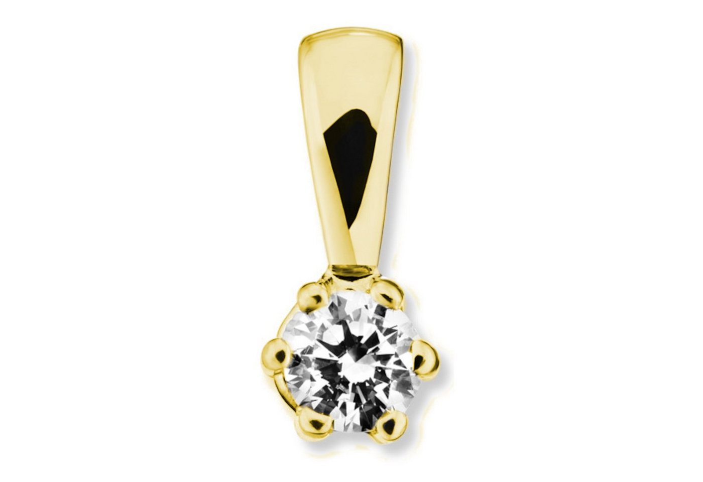 ONE ELEMENT Kettenanhänger 0.15 ct Diamant Brillant Anhänger aus 585 Gelbgold, Stilvoll zurückhaltend – Diamantakzente mit ruhiger Eleganz von ONE ELEMENT