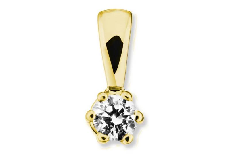 ONE ELEMENT Kettenanhänger 0.15 ct Diamant Brillant Anhänger aus 585 Gelbgold, Stilvoll zurückhaltend – Diamantakzente mit ruhiger Eleganz von ONE ELEMENT