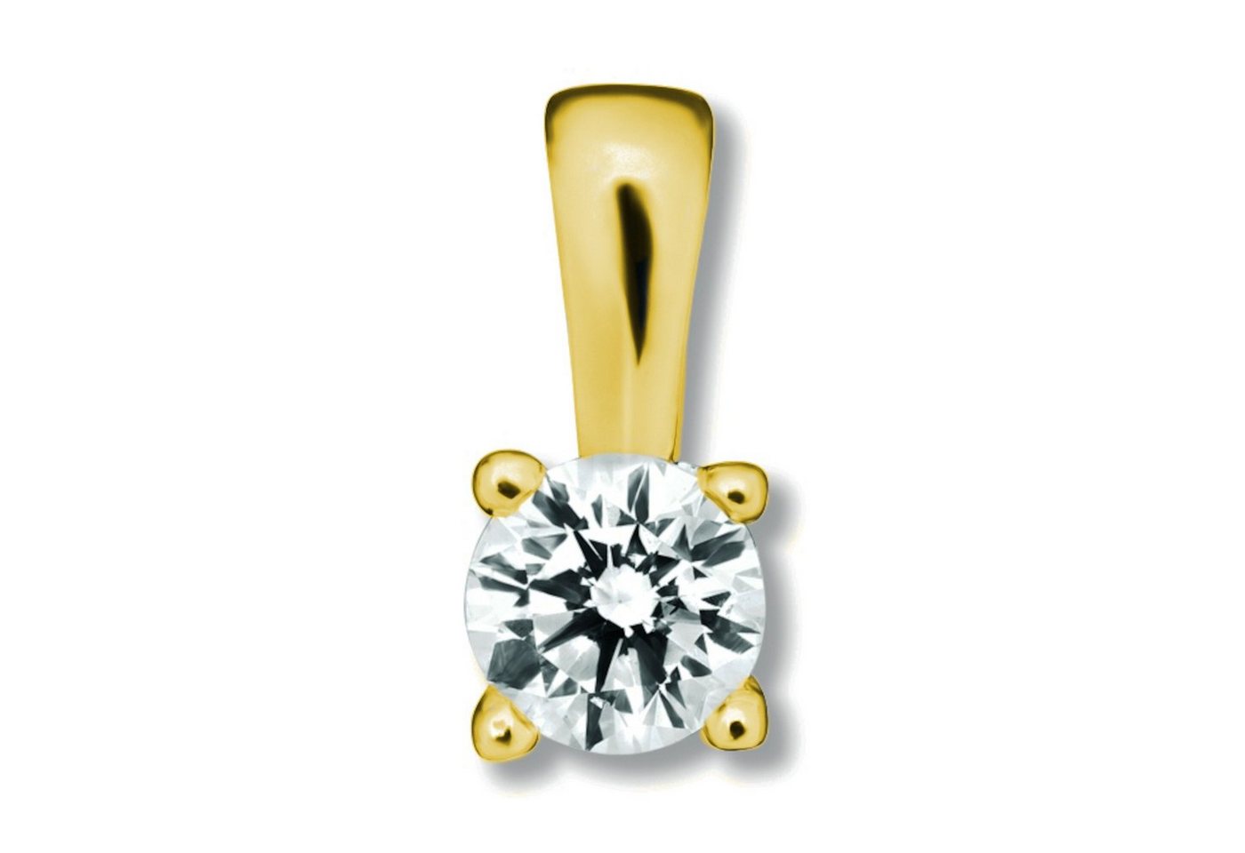 ONE ELEMENT Kettenanhänger 0.15 ct Diamant Brillant Anhänger aus 585 Gelbgold, Stilvoll zurückhaltend – Diamantakzente mit ruhiger Eleganz von ONE ELEMENT