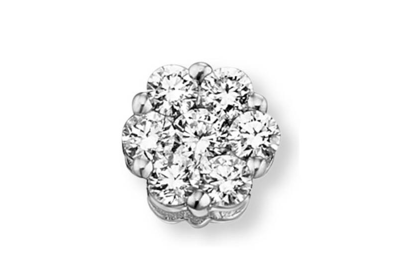 ONE ELEMENT Kettenanhänger 0.15 ct Diamant Brillant Anhänger aus 585 Weißgold, Elegant & beständig – Diamantdetails mit feinem Funkeln von ONE ELEMENT