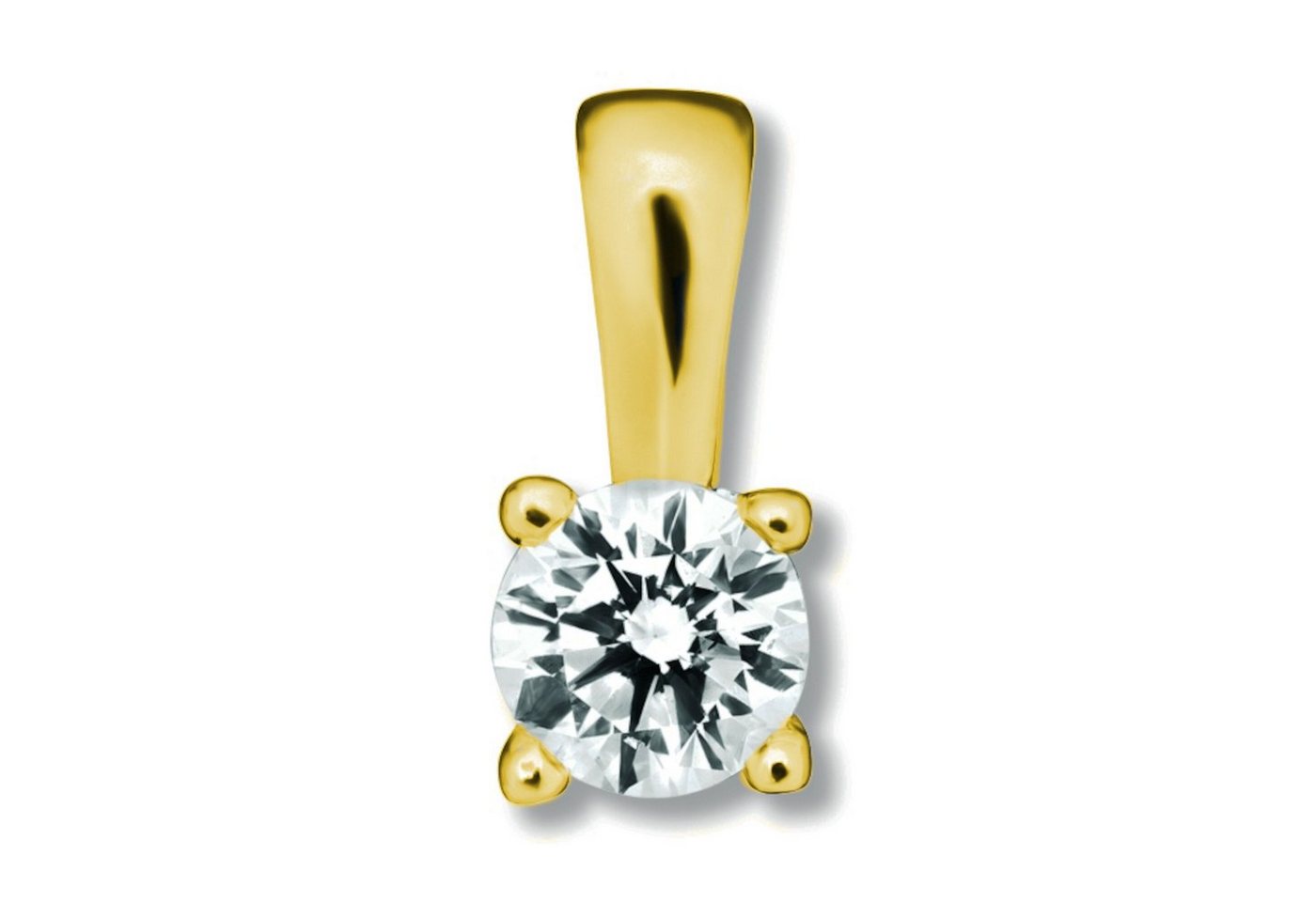 ONE ELEMENT Kettenanhänger 0.2 ct Diamant Brillant Anhänger aus 585 Gelbgold, Damen Gold Schmuck von ONE ELEMENT