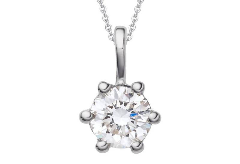ONE ELEMENT Kettenanhänger 0.2 ct Diamant Brillant Anhänger aus 585 Weißgold, Sanfte Brillanz – Diamantveredelung für ein wertiges Finish von ONE ELEMENT
