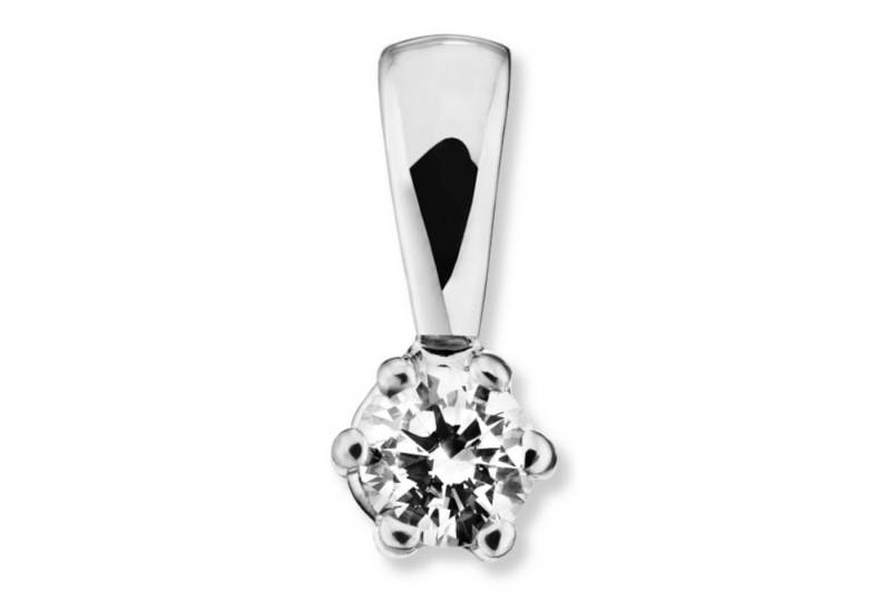 ONE ELEMENT Kettenanhänger 0.2 ct Diamant Brillant Anhänger aus 585 Weißgold, Sorgfältig gefertigt – zarte Diamantakzente mit besonderer Strahlkraft von ONE ELEMENT