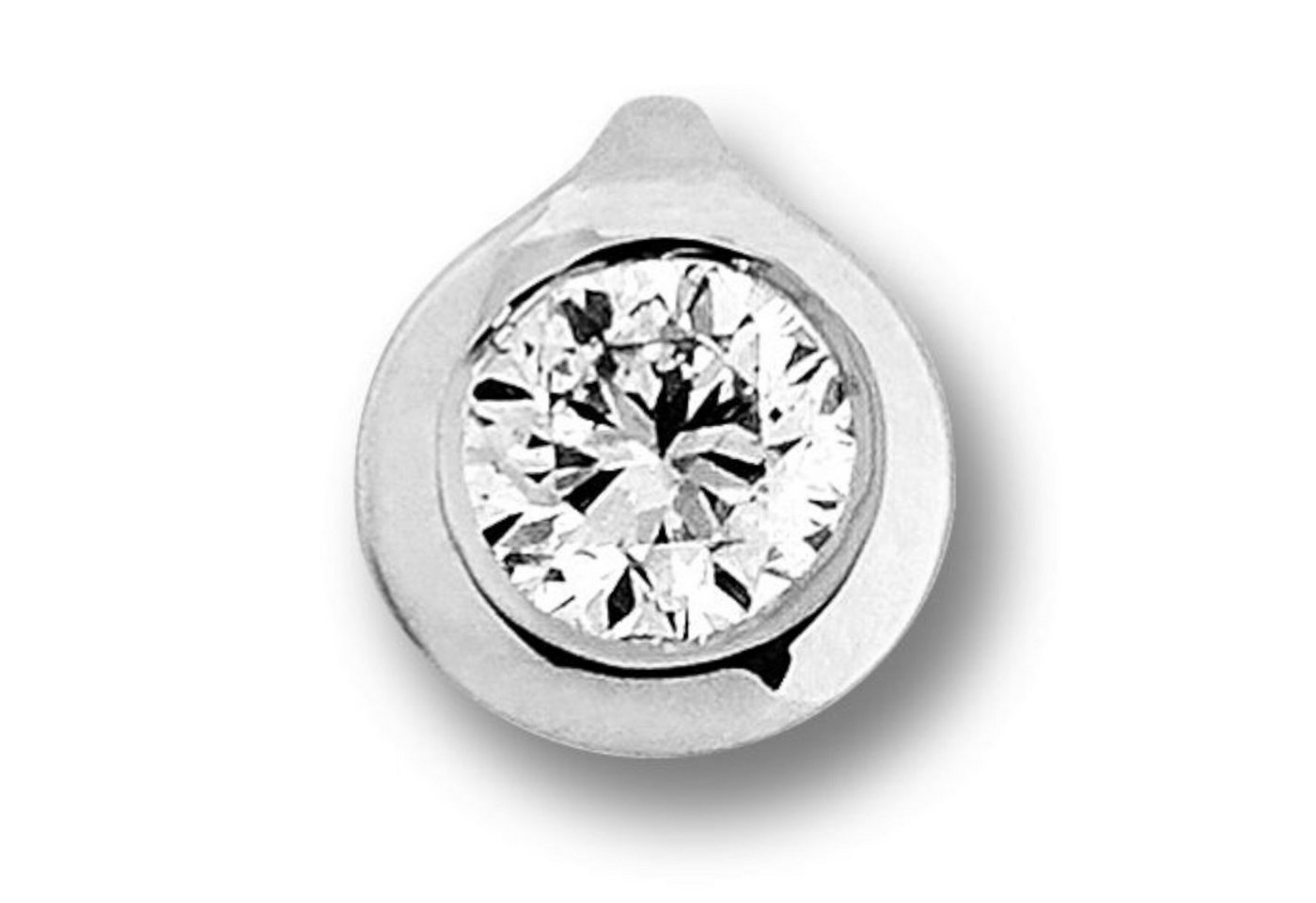 ONE ELEMENT Kettenanhänger 0.25 ct Diamant Brillant Anhänger aus 585 Weißgold, Sanfte Brillanz – Diamantveredelung für ein wertiges Finish von ONE ELEMENT