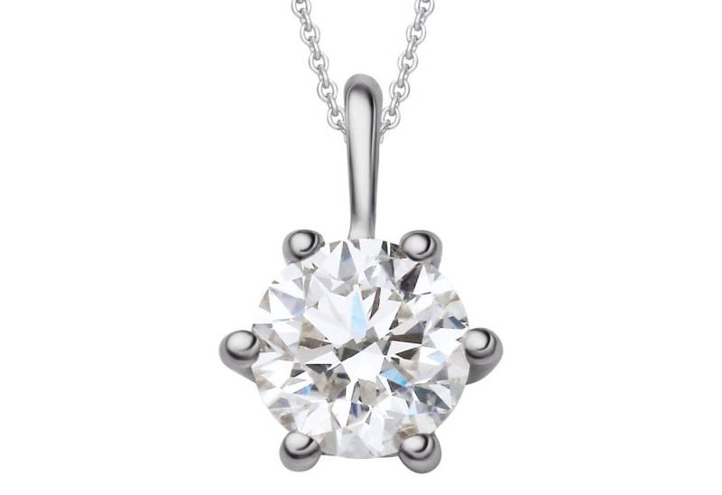 ONE ELEMENT Kettenanhänger 0.3 ct Diamant Brillant Anhänger aus 585 Weißgold, Sorgfältig gefertigt – zarte Diamantakzente mit besonderer Strahlkraft von ONE ELEMENT
