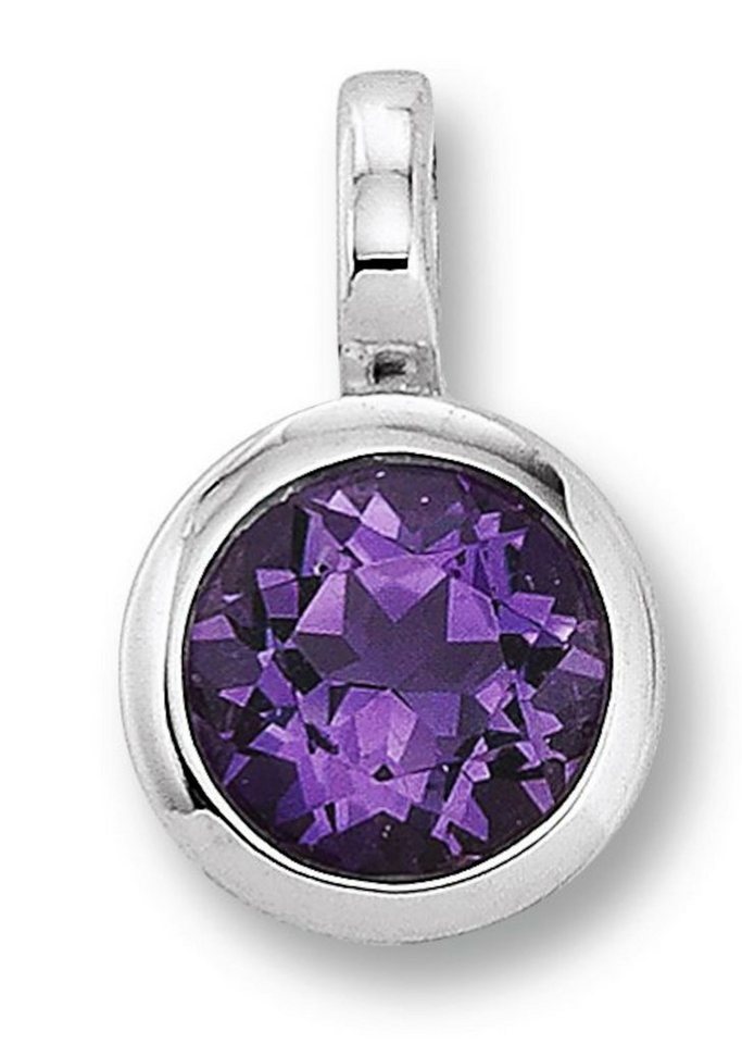 ONE ELEMENT Kettenanhänger Amethyst Zarge Anhänger aus 333 Weißgold, Damen Gold Schmuck Zarge von ONE ELEMENT