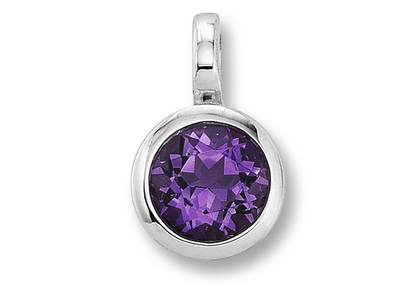 ONE ELEMENT Kettenanhänger Amethyst Zarge Anhänger aus 333 Weißgold, Damen Gold Schmuck Zarge von ONE ELEMENT