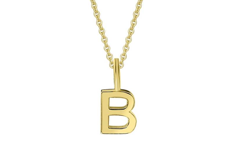 ONE ELEMENT Kettenanhänger Buchstabe B Buchstaben Anhänger aus 333 Gelbgold, Damen Gold Schmuck Buchstabe B von ONE ELEMENT