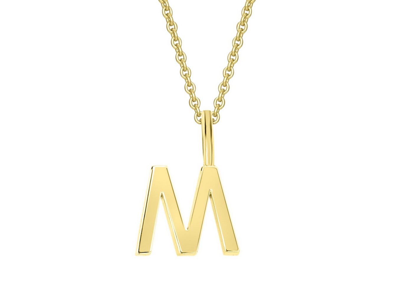 ONE ELEMENT Kettenanhänger Buchstabe M Buchstaben Anhänger aus 333 Gelbgold, Ein Schmuckstück mit Persönlichkeit – ideal zum Verschenken von ONE ELEMENT